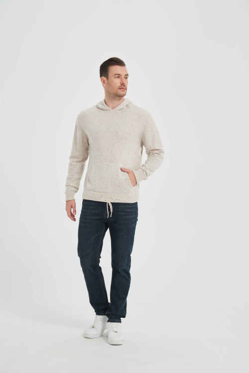 Wholesale High Quality Men pure Cashmere  Hoodie From Chinese Factory