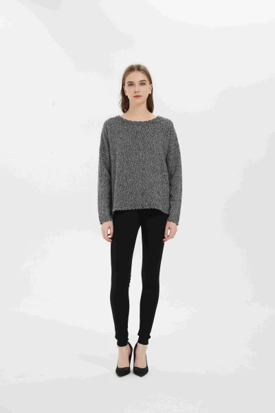 Wholesale High Quality Ladies pure Cashmere round neck pullover from Chinenese factory