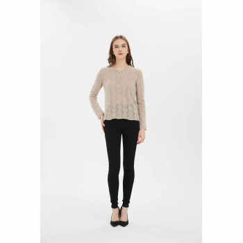 Wholesale High Quality Ladies pure Cashmere V-neck Sweater from Chinenese factory