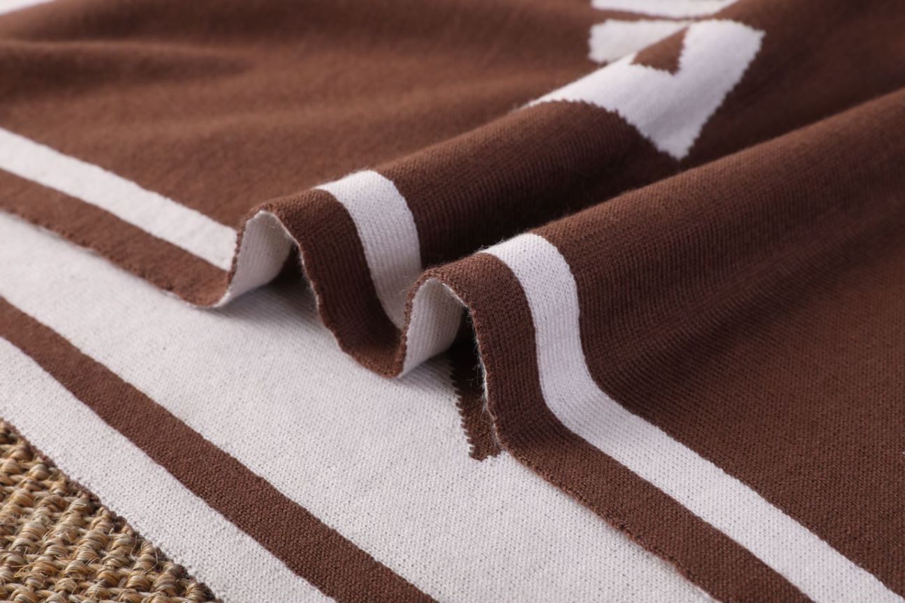 knitting pure cashmere blanket throw