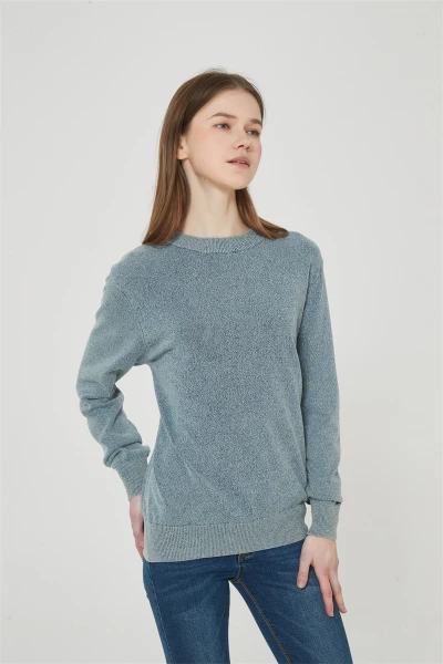 New Arrival Denim Like Cashmere Women Sweater From China