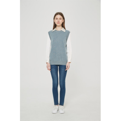New Arrival Denim Like Cashmere Women Sweater From China