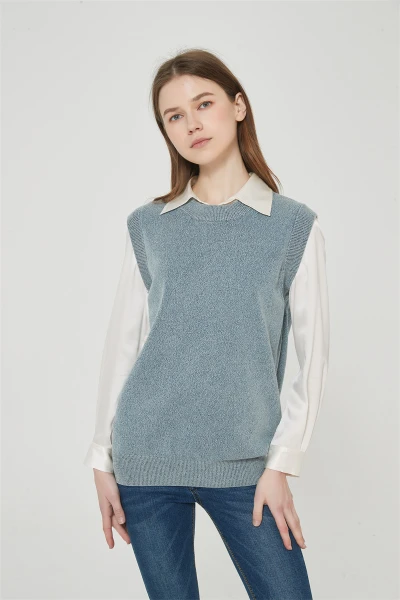 New Arrival Denim Like Cashmere Women Sweater From China