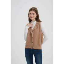 New design Chinese wholesale high quality womens business cashmere knitted cardigan vest