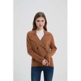 Wholesale high quality Womens business cashmere knitted blazer jacket from Chinese manufacture