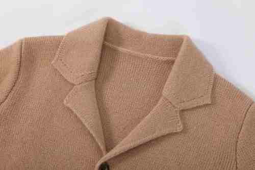 Wholesale High Quality Kids business style cashmere knit blazer from Chinese factory