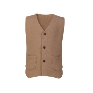 Wholesale High Quality Kids business style cashmere cardigan vest from Chinese factory