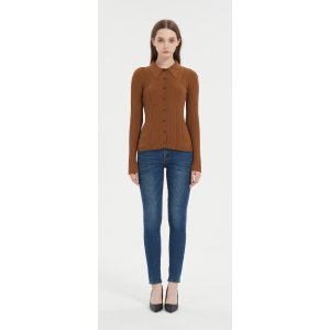 New design women's bamboo cashmere knitted cropped cardigan from china
