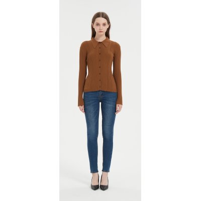 New design women's bamboo cashmere knitted cropped cardigan from china