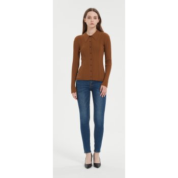 New design women's bamboo cashmere knitted cropped cardigan from china