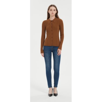 New design women's bamboo cashmere knitted cropped cardigan from china