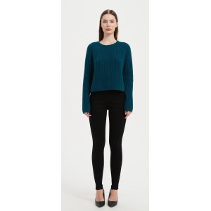 New design women's  graphene cashmere short crew neck sweater from chinese factory