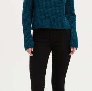 New design women's  graphene cashmere short crew neck sweater from chinese factory