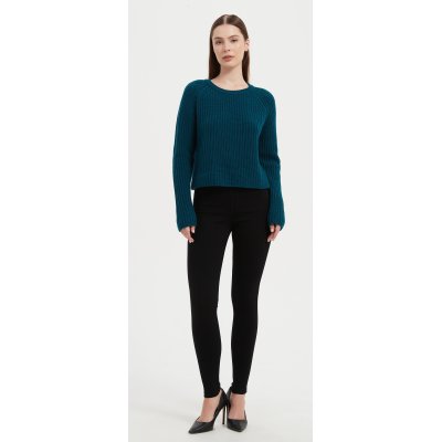 New design women's  graphene cashmere short crew neck sweater from chinese factory