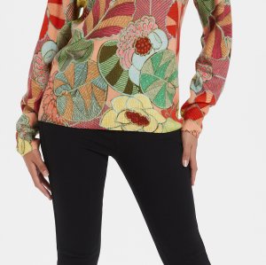 Wholesale high quality Women's digital printing long sleeve cashmere sweater from China