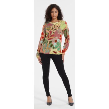 Wholesale high quality Women's digital printing long sleeve cashmere sweater from China