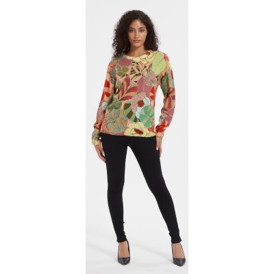 Wholesale high quality Women's digital printing long sleeve cashmere sweater from China