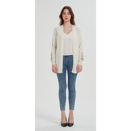 Wholesale high quality Women's hand embroidery long sleeve cashmere sweater from China
