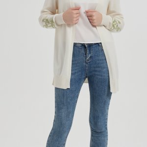 Wholesale high quality Women's hand embroidery long sleeve cashmere sweater from China