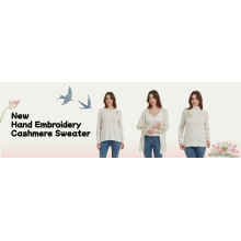 New hand embroidery cashmere sweater