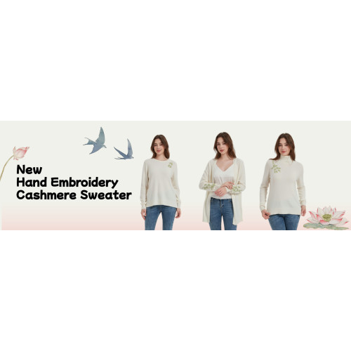New hand embroidery cashmere sweater