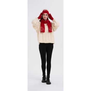 Wholesale  Christmas cashmere-themed Hat, Scarf, and Glove suit from China factory