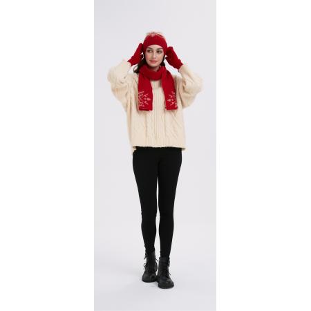 Wholesale  Christmas cashmere-themed Hat, Scarf, and Glove suit from China factory