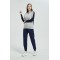 Customized high and ladies baby cashmere basic style sports wear hoodie pants set for fall winter