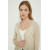 Anti-Bacterial Cashmere Silk Long Sleeve Cardigan in camel color