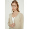 Anti-Bacterial Cashmere Silk Long Sleeve Cardigan in camel color