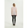 Lady Anti-Bacterial silk cashmere sweater with Short Sleeves in pink color