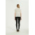 Formal sweater with polo collar knitted by Anti-Bacterial silk cashmere in white color