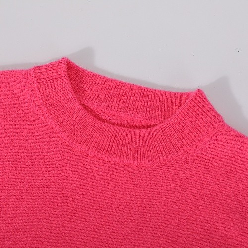 OEM wholesale high quality Kid's Neon Cashmere crewneck sweater from China