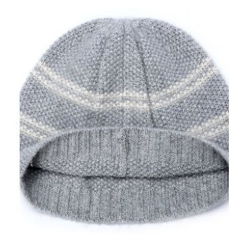 Wholesale Unisex Rib Wool Cashmere Beanie with Stripes