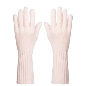 Wholesale Latest Fashion High Quality Pink Cashmere Mittens in Middle Size