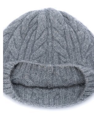 Wholesale Unisex Rib Knit Pure Cashmere Beanie