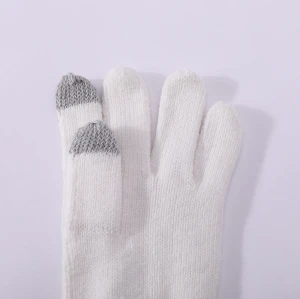 Wholesae Latest Fashion pure Cashmere glove with tech touch fingertips For Fall Winter China vendor