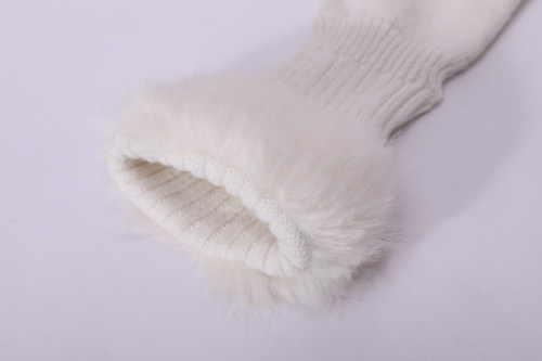 Wholesae Latest Fashion pure Cashmere glove with tech touch fingertips For Fall Winter China vendor