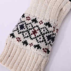 Wholesae Latest Fashion High Quality Jacquard cashmere mitten For Fall Winter China supplier