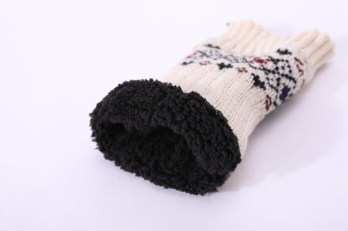 Wholesae Latest Fashion High Quality Jacquard cashmere mitten For Fall Winter China supplier