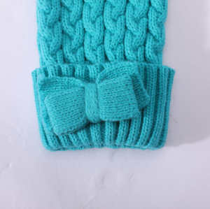 Wholesale High quality Peacock blue cashmere mitten for fall winter china supplier