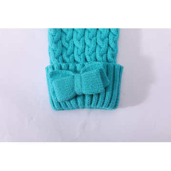 Wholesale High quality Peacock blue cashmere mitten for fall winter china supplier