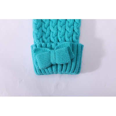 Wholesale High quality Peacock blue cashmere mitten for fall winter china supplier