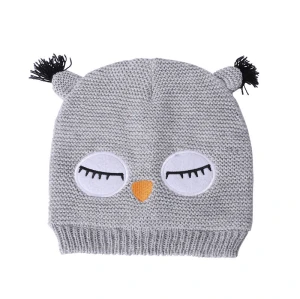 Wholesale OEM Fashion High Quality Kid Cashmere Beanie with Hand Emb From Chinese Vendor