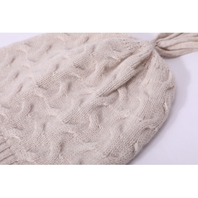 Wholesale Cable Knit High Quality Custom Design With Small MOQ Ladies Cashmere Beanie For Fall