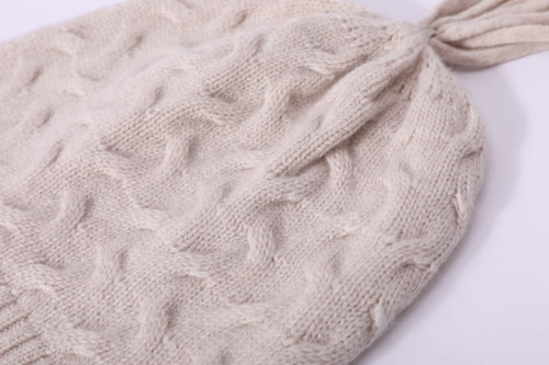 Wholesale Cable Knit High Quality Custom Design With Small MOQ Ladies Cashmere Beanie For Fall