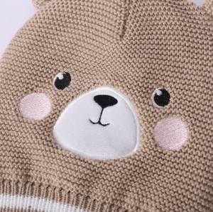 Wholesale OEM Customizd Desigh High Quality Kid Pure Cashmere Beanie with Hand Emb For Fall Winter