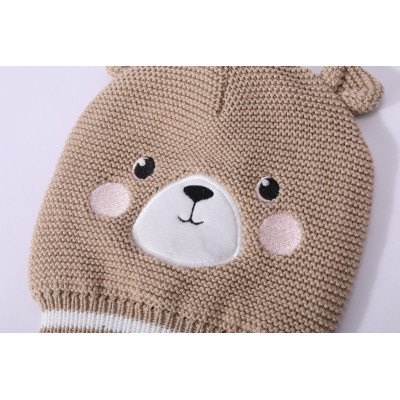 Wholesale OEM Customizd Desigh High Quality Kid Pure Cashmere Beanie with Hand Emb For Fall Winter