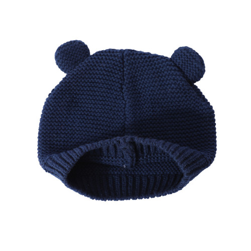 Private Label Small MOQ OEM Design Cute Baby Pure Cashmere Beanie in Solid Color from China