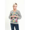 wholesale women high quality cashmere crew neck  with hand embroidery and low price with OEM design
